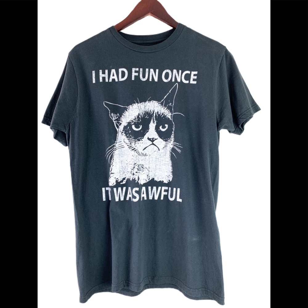 Grumpy Cat Meme Tee L